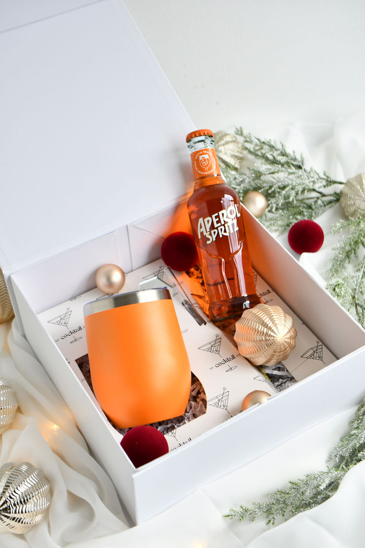 Geschenk-Set mit Becher + Wunschgravur inkl. Aperol Spritz