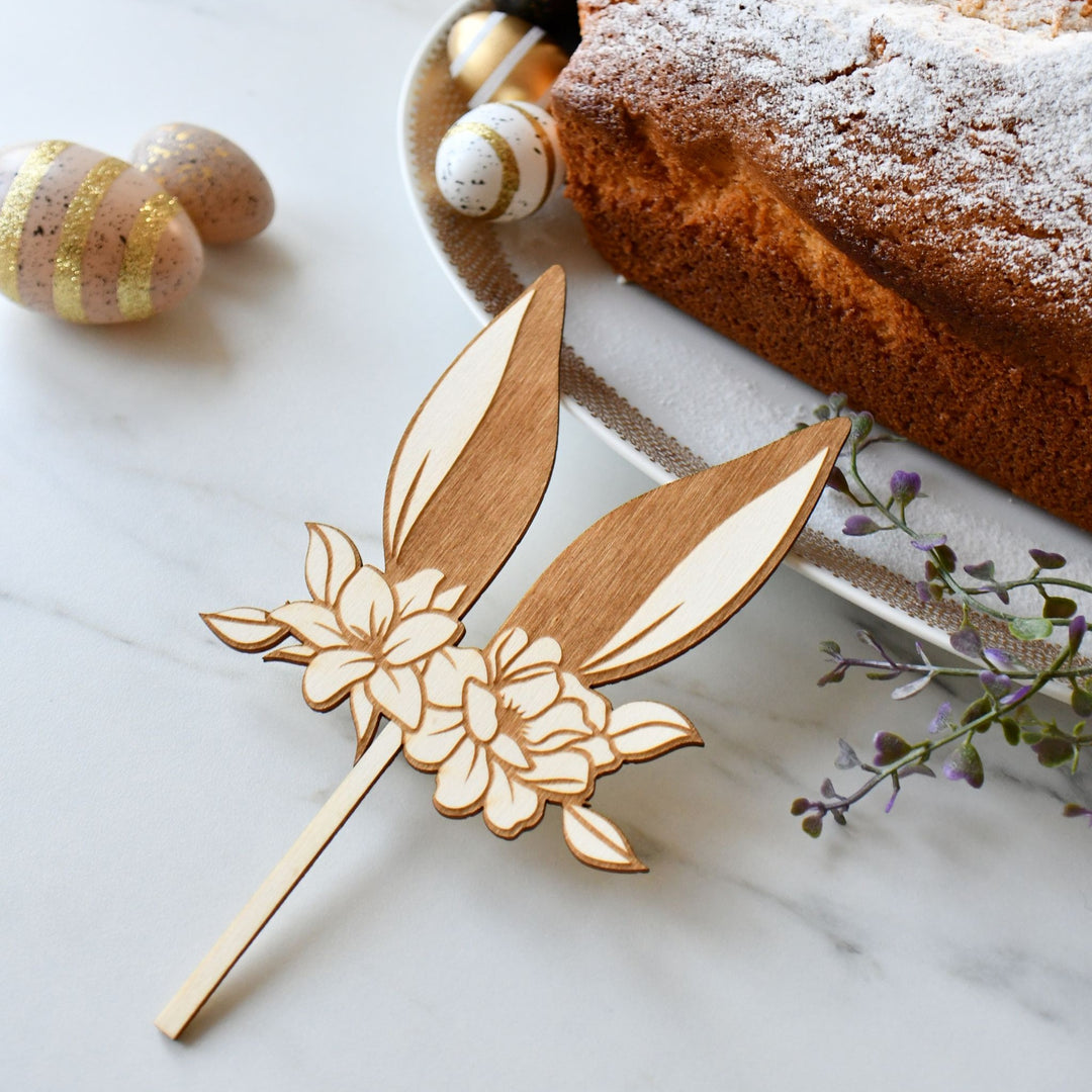 Kuchenstecker Tortenstecker Hasenohren "Blumenkranz"