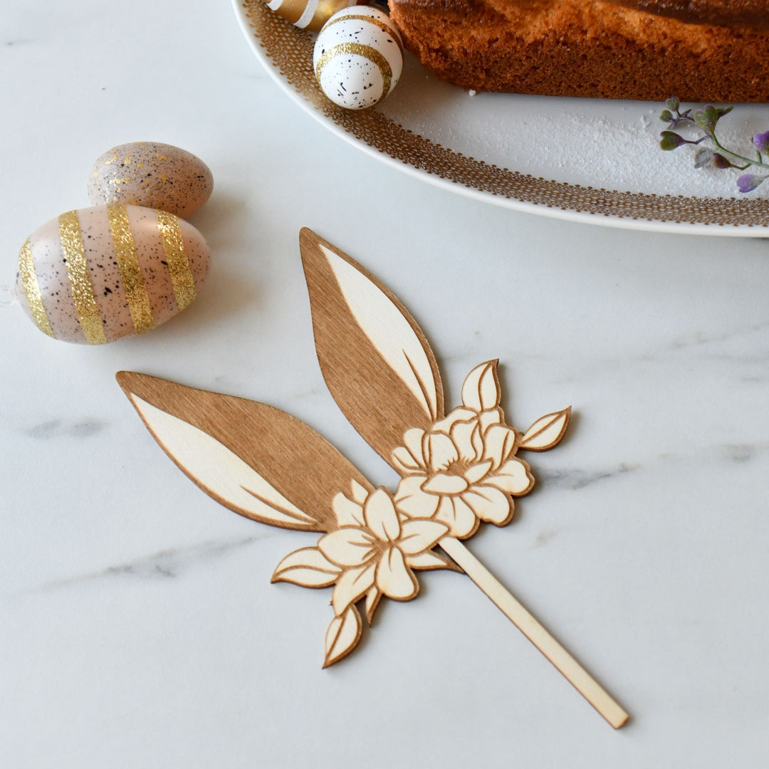 Kuchenstecker Tortenstecker Hasenohren "Blumenkranz"