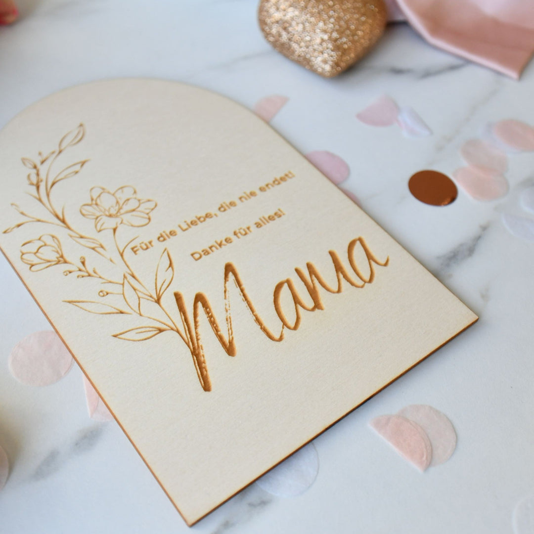 Holzkarte MAMA Muttertag