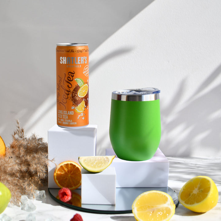 Geschenk-Set mit Becher + Wunschgravur inkl. Shatlers Long Island Iced Tea