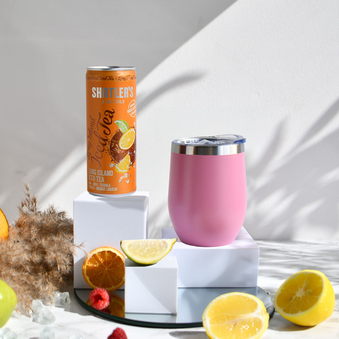 Geschenk-Set mit Becher + Wunschgravur inkl. Shatlers Long Island Iced Tea