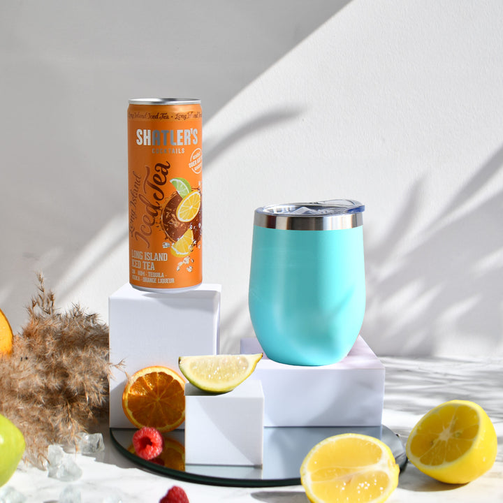 Geschenk-Set mit Becher + Wunschgravur inkl. Shatlers Long Island Iced Tea