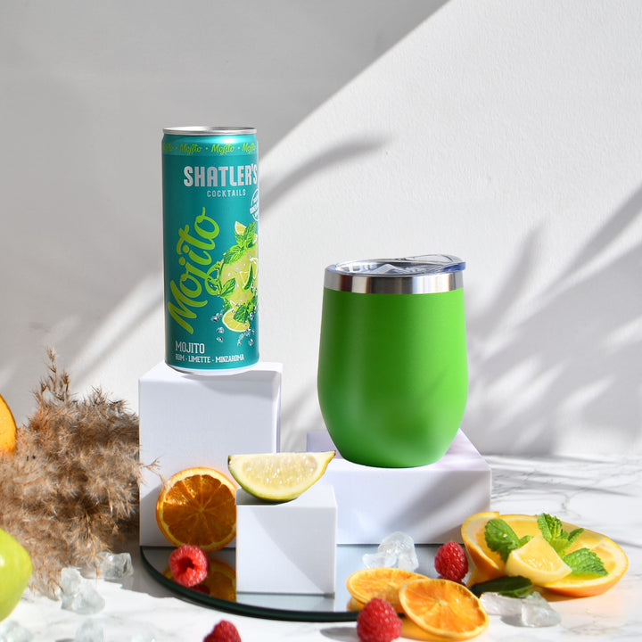 Geschenk-Set mit Becher + Wunschgravur inkl. Shatlers Mojito