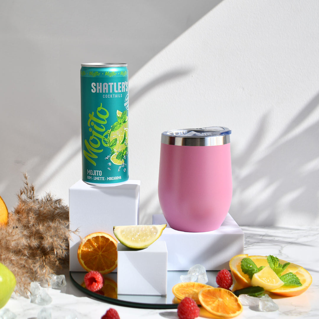 Geschenk-Set mit Becher + Wunschgravur inkl. Shatlers Mojito