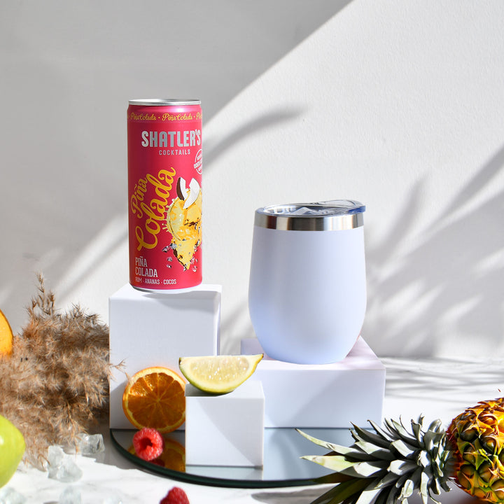 Geschenk-Set mit Becher + Wunschgravur inkl. Shatlers Piña Colada