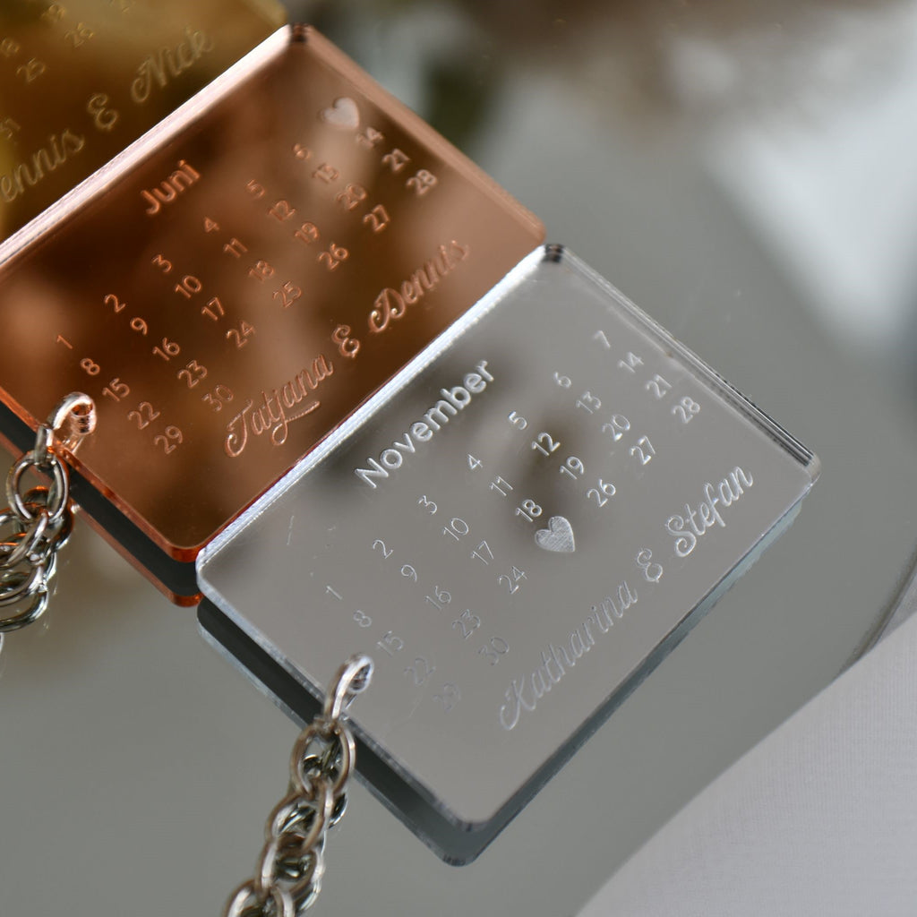 Schlüsselanhänger Kalender inkl. Personalisierung
